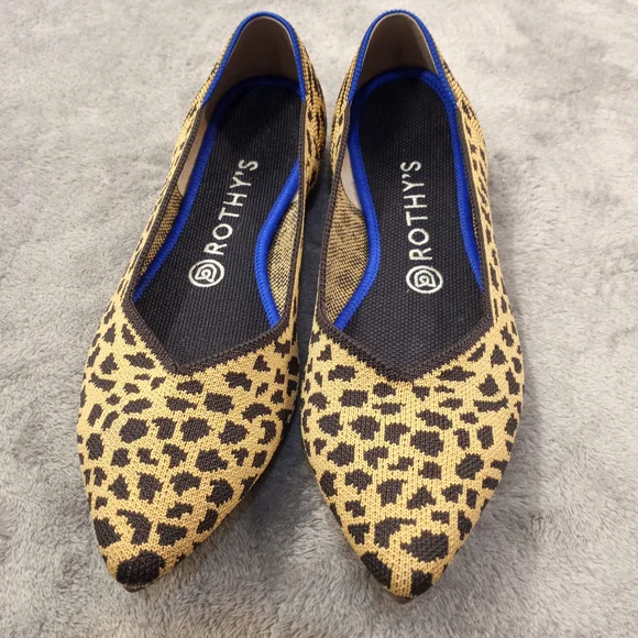 Rothy's Leopard Print Women's Flats Size 9 - Picture 1 of 11